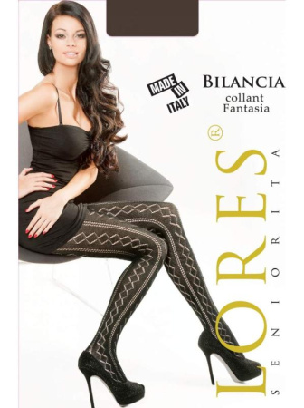 Фантазийные колготки LORES Bilancia, 3/4, fumo(темно-серый)
