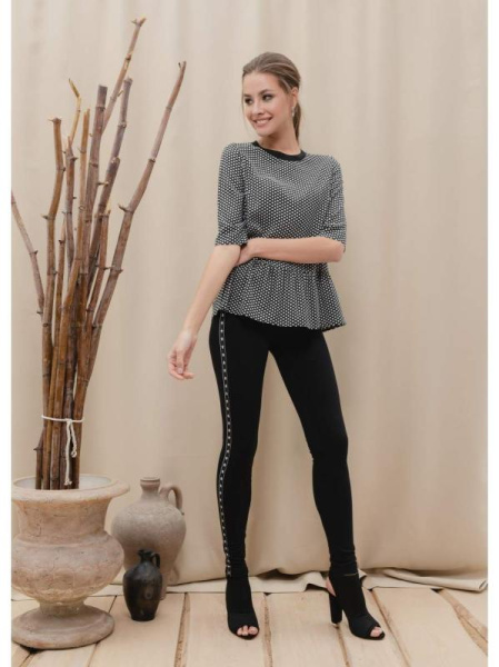 Ультрамодные джеггинсы с лампасами HOLLYWOOD, р.164-90, blaConte Kids