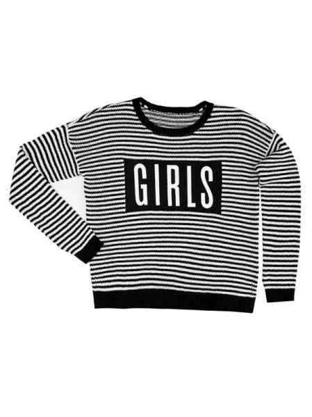 Вязаный джемпер свободного кроя с разрезами по бокам LDK 012 Вязаный джемпер свободного кроя с разрезами по бокам LDK 012