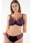 Комплект Samanta Molly - бюстгальтер с мягкой чашкой A125 и полные трусики B400 Темно-сине-рубиновый