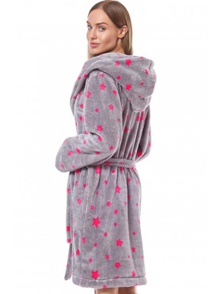 Халат L&L 9135 Ds Графитово-розовый