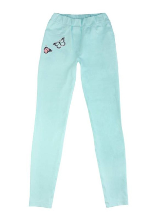 Моделирующие джеггинсы с аппликацией Бабочки NOVA, р.164-90, mentol || Моделирующие джеггинсы с аппликацией Бабочки NOVA, р.164-90, mentol