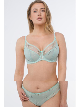 Комплект Samanta Juno - бюстгальтер с мягкой чашкой A125 и полные трусики B400 Мятный