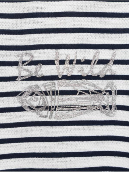 Футболка в полоску с разрезами по бокам LD 721 Футболка в полоску с разрезами по бокам LD 721