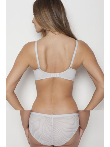 Комплект Samanta Flora - бюстгальтер с мягкой чашкой A122 и полные трусики B400 Пепельно-розовый