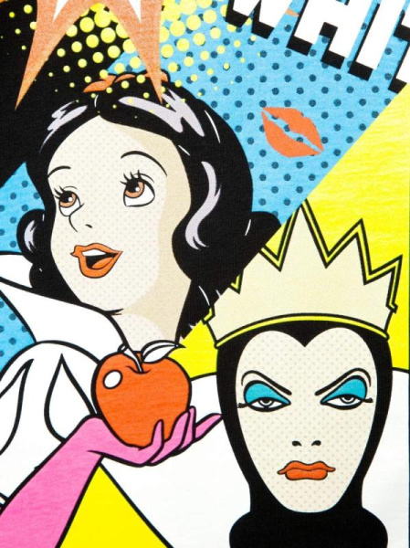 Черная базовая футболка с рисунками по лицензии Disney LD 2010