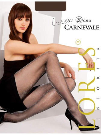 Колготки с люрексом LORES Carnevale 20 lurex, 2, nero/argento(черный/серебро)