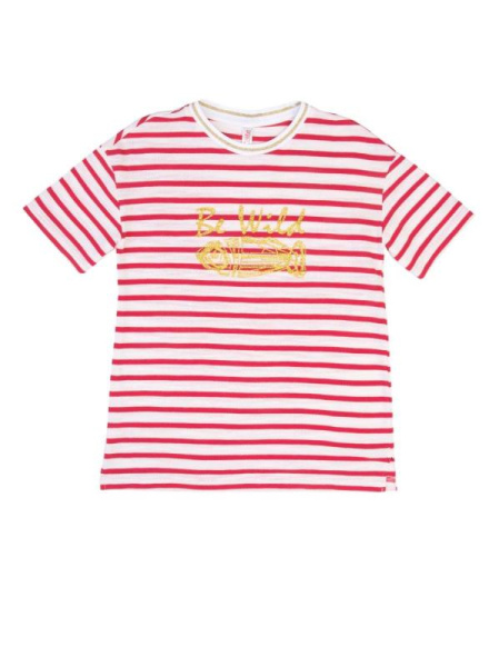 Футболка в полоску с разрезами по бокам LD 721 Футболка в полоску с разрезами по бокам LD 721