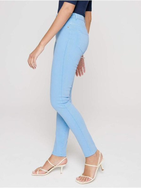 Цветные джинсы skinny с высокой посадкой и эффектом варки CON-237 Lycra Цветные джинсы skinny с высокой посадкой и эффектом варки CON-237 Lycra