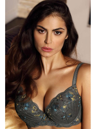 Бюстгальтер push up Ewa Bien Tamal B214 Графитово-бирюзово-золотой