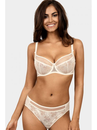 Комплект Ewa Bien Laura - бюстгальтер с мягкой чашкой B103 и бразилианки C322 Кремовый