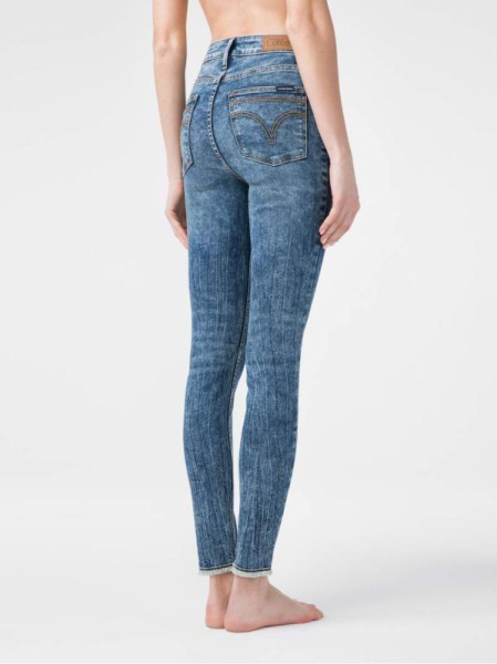 Моделирующие eco-friendly джинсы skinny c супервысокой посадкой CON-176 Lycra