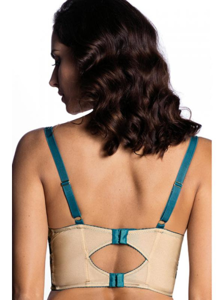 Бюстье с мягкой чашкой Ewa Bien Majuna P104 Телесно-изумрудный