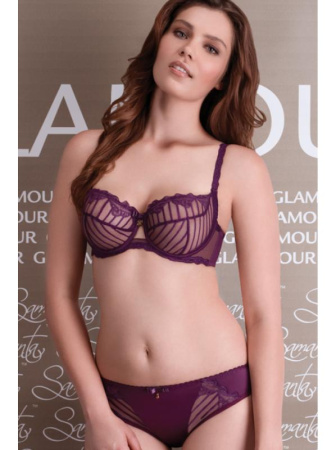 Комплект Samanta Papilio - бюстгальтер с мягкой чашкой A122 и полные трусики B300 Бургунд