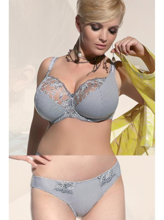 Комплект Kris Line Nina - бюстгальтер с мягкой чашкой и бразилианки Пепельно-белый