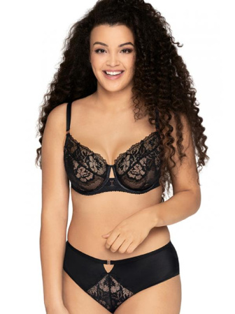 Комплект Ava Yucca - бюстгальтер полумягкий AV 1937 и полные трусики AV 1937 Черный