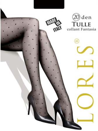 Колготки с узором в точку LORES Tulle 20, 1/2, natural(телесный)