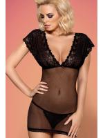 Комплект Obsessive 821-CHE-1 chemise Черный