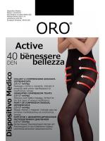 Колготки ORO Active 40 den с утягивающими шортиками и профилактическим массажем Черный Колготки ORO Active 40 den с утягивающими шортиками и профилактическим массажем Черный