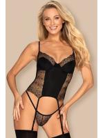 Комплект Obsessive Sharlotte corset  Черный