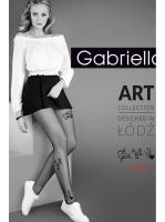 Колготки Gabriella Lippy 20 den без трусиковой части Черно-красный Колготки Gabriella Lippy 20 den без трусиковой части Черно-красный