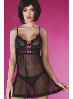 Комплект LivCo Corsetti Coronilla Черно-розовый