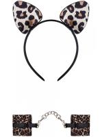 Костюм Obsessive Tigerlla Черно-коричнево-бежевый