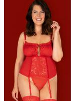 Комплект Obsessive Blossmina corset Красный