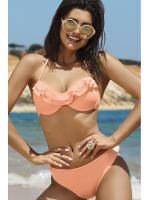 Купальник раздельный Ewlon A8104 - бюст push up и полные трусики Лосось