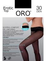 Колготки ORO Erotic Top 30 den без трусиковой части и с заниженной талией Черный Колготки ORO Erotic Top 30 den без трусиковой части и с заниженной талией Черный