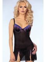 Комплект LivCo Corsetti Ebony Черно-сине-розовый