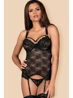 Комплект Obsessive 860-COR-1 corset Черный