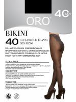 Колготки ORO Bikini 40 den с ажурными трусиками Черный