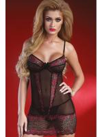 Комплект LivCo Corsetti Rosalyn Черно-розовый