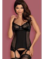 Комплект Obsessive Amallie corset Черный