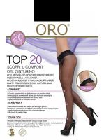 Колготки ORO Top 20 den без трусиковой части и с заниженной талией Черный
