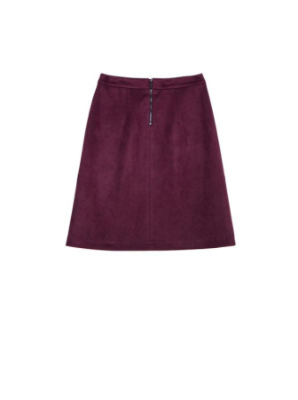Замшевая юбка А-силуэта c рельефными линиями DESIRE || Спідниця жін. CE DESIRE, р.164-94, grape wine