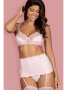Комплект Obsessive Girlly set Бело-розовый