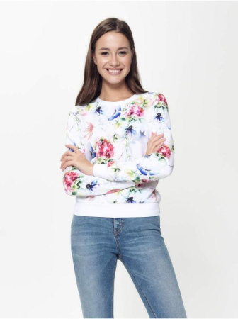 Ультракомфортный хлопковый свитшот LD 894 || Джемпер жін. CE LD 894, р.170-96, blossom