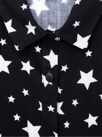 Легкое платье-рубашка с принтом &quot;звезды&quot; LPL 884 || Плаття жін. CE LPL 884, р.170-84-90, black mini star