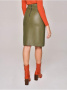 Юбка с высокой посадкой и напылением &quot;под кожу&quot; AVENUE || Спідниця жін. CE AVENUE, р.170-94, olive