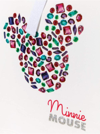 Оversize-худи с ярким рисунком из разноцветных камней Disney DD 971 || Джемпер дів. CE DISNEY DD 971, р.146,152-76, ice-cream white