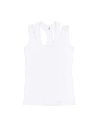 Однотонный топ из вискозы с фигурным декольте LD 1124 || Джемпер жін. CE LD 1124, р.170-92, white