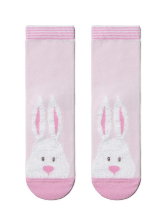 Носки жен. хлопковые Conte HAPPY 18С-268СП, р.23-25, 420 светло-розовый || Шкарпетки жін. бавовняні CE HAPPY 18С-227СП, р.23-25, 174 чорний-білий