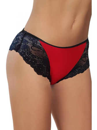 Полные трусики ORO Martina 2217 Красно-черный