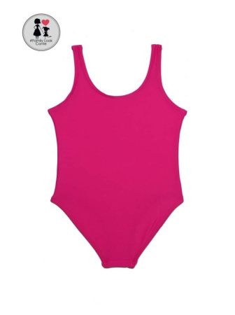 Слитный купальник с металлическим принтом MINI LOVE || Купальник дів. CE MINI LOVE, р.122,128-60, fucsia