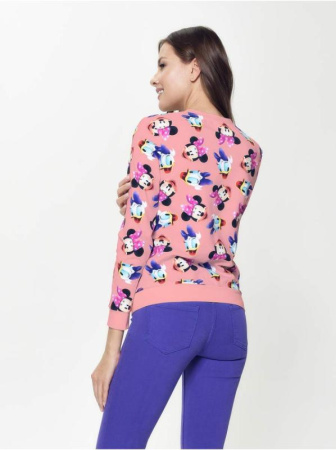 Хлопковый свитшот с ярким принтом Disney 952 || Джемпер жін. CE DISNEY LD 952, р.170-96, pink friends