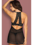 Комплект Obsessive Pearlove chemise Черно-перламутровый