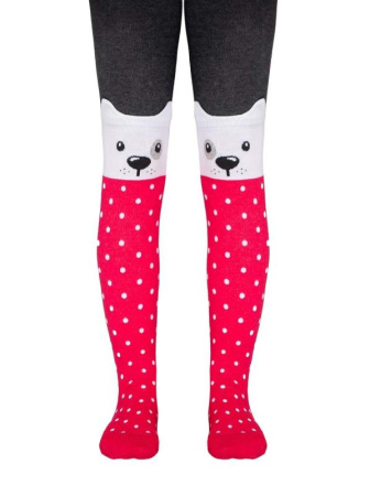 Колготки дитячі Conte Kids TIP-TOP 17С-60СП, р. 92-98, 445 темно-сірий-малиновий