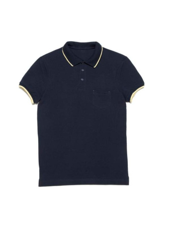Футболка-поло с контрастной окантовкой MD 944 || Джемпер чол. DW MD 944, р.182-116, patriot blue